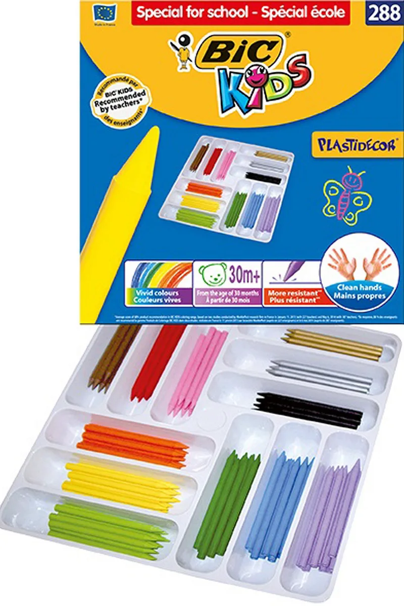 Κηρομπογιές Bic Plastidecor 288 τεμ 3086123174061