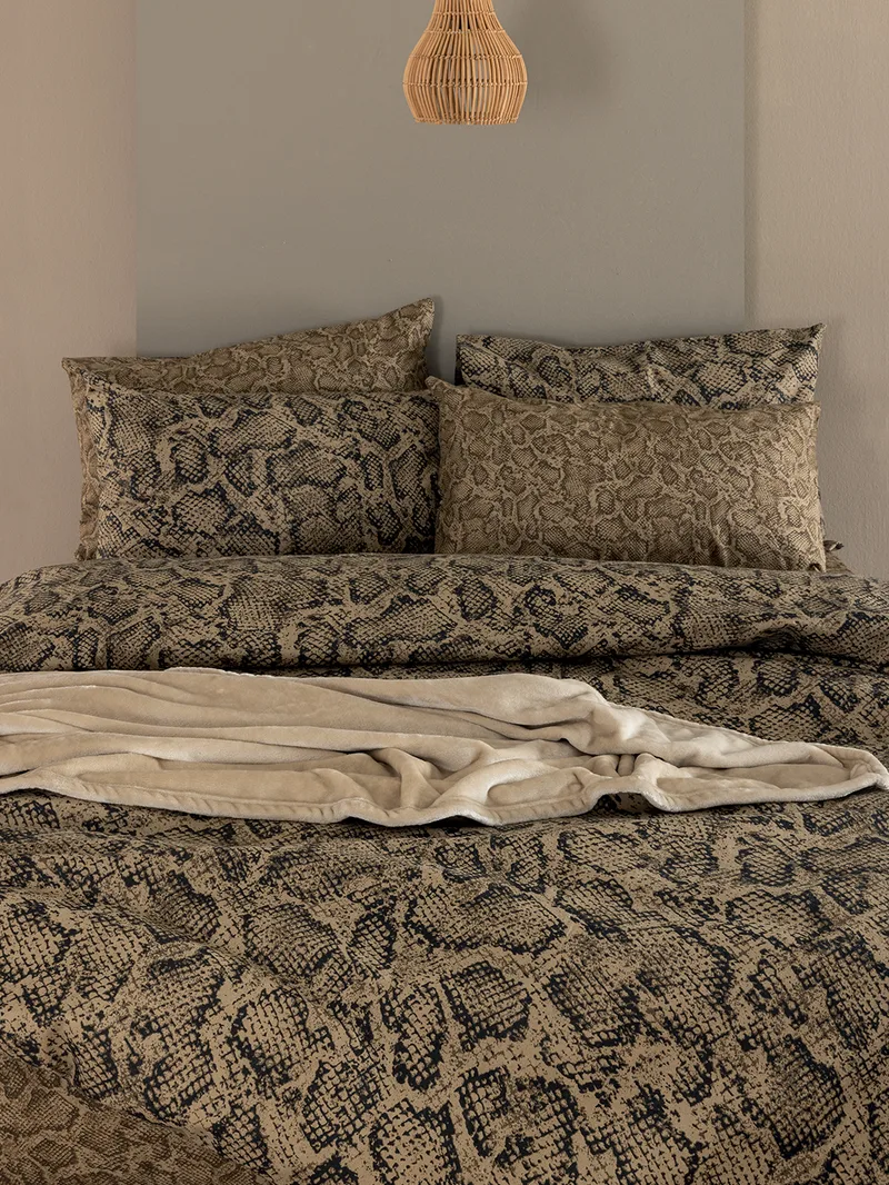 Σετ Μονά Σεντόνια Flannel Beauty 170x265 FB0243 Με Λάστιχο Palamaiki