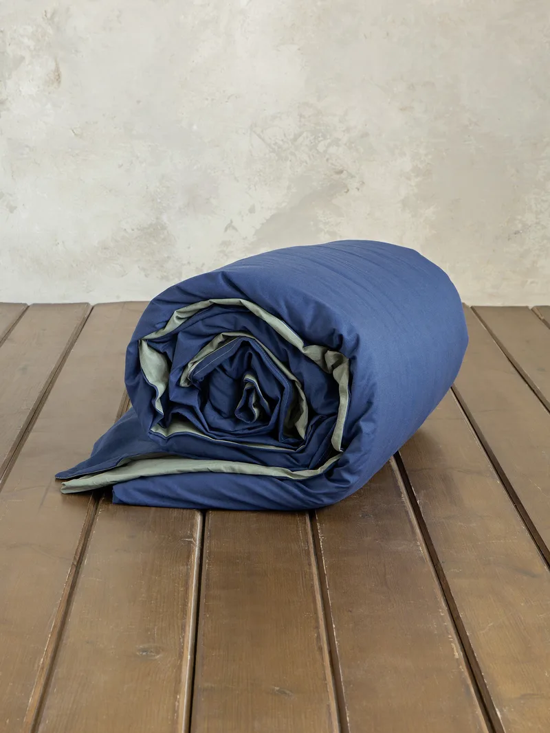 Παπλωματοθήκη King Size Nima Colors Rock Green-Dark Denim 240x260