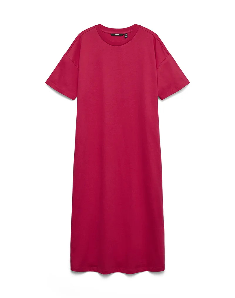 VERO MODA VMMOLLY SS OVERSIZE CALF DRESS NOOS 10286081-Jazzy DarkRed