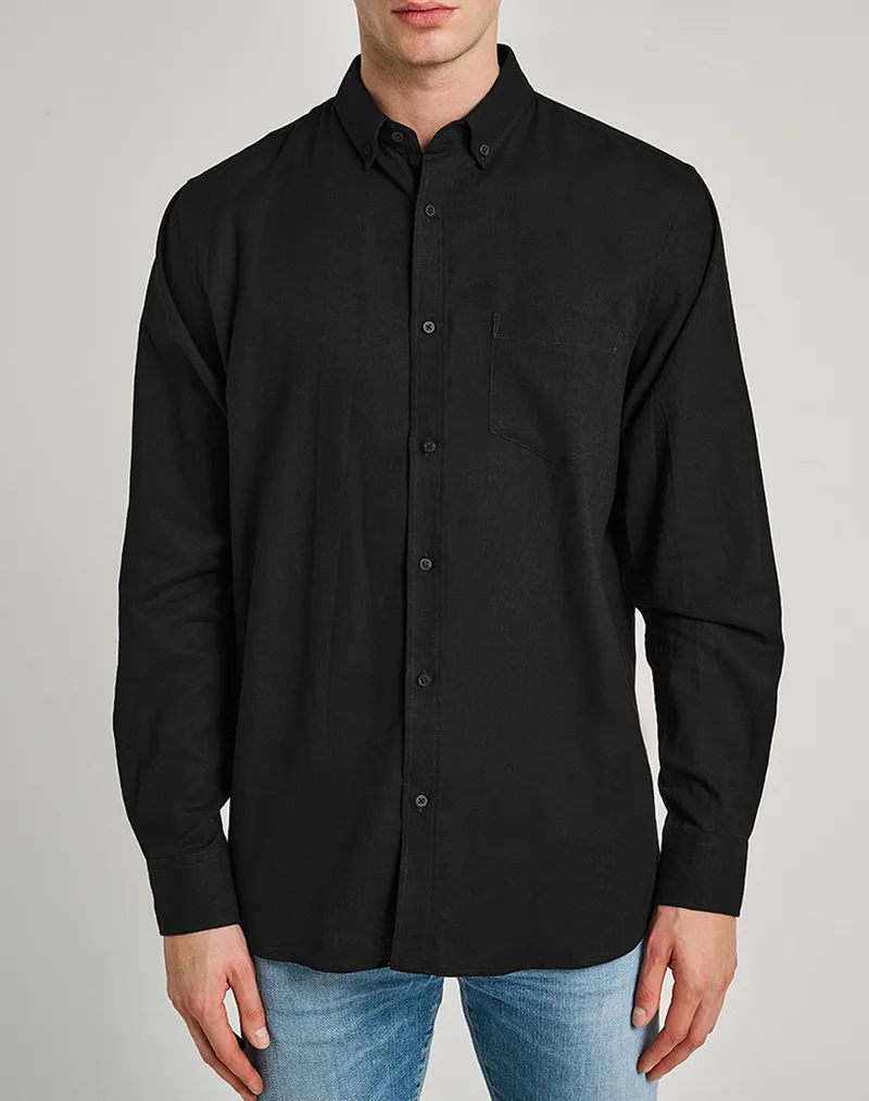 STAFF Hummel Man Linen Shirt Longsleeve 61-002.055-Ν0090 Black