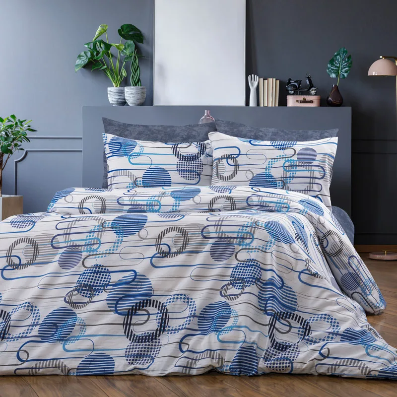 Παπλωματοθήκη Μονή 160x240 Dimcol Dione 602 Blue