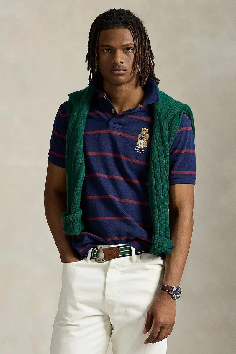 Βαμβακερό μπλουζάκι πόλο Polo Ralph Lauren Sskccmslm24 Short Sleeve