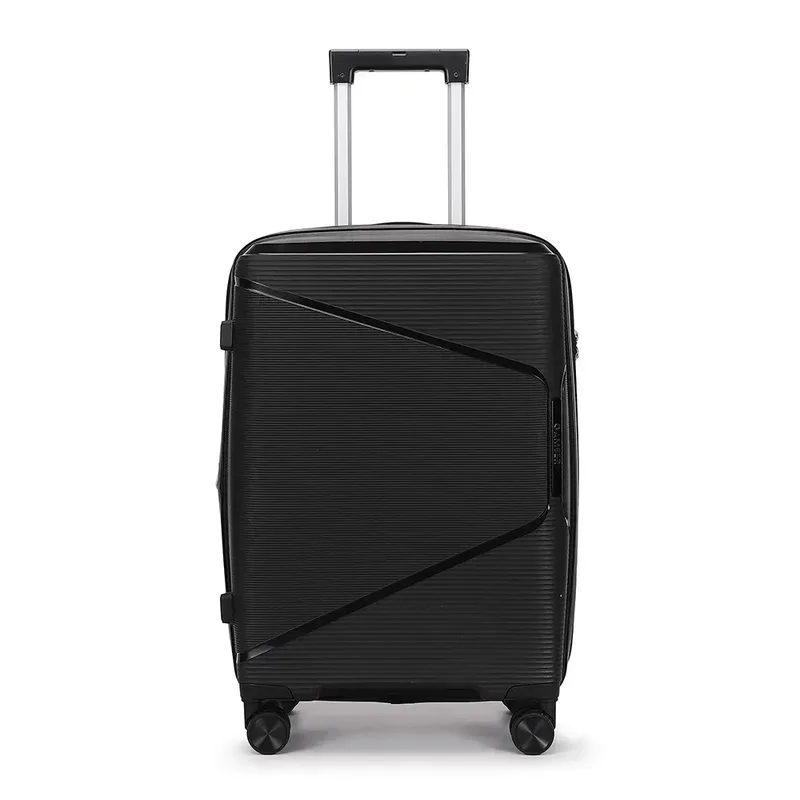 Βαλίτσα Μεσαία Με Προέκταση AMBER 65cm Μαύρο AM1018