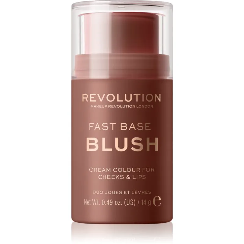 Revolution Fast Base βάλσαμο για χείλη και μάγουλα με χρώμα απόχρωση Mauve 14 γρ