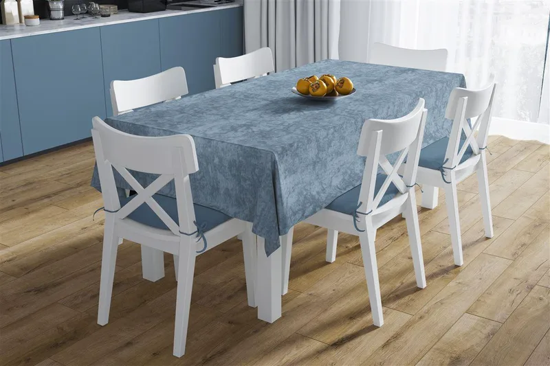 Σετ Τραπεζομάντηλο 140x140εκ. Με Runner 40x140εκ. Αλέκιαστο Polycotton Panama Shadow Petrol DimCol (Χρώμα: Πετρόλ , Ύφασμα: 70% Βαμβάκι-30% Polyester) - DimCol - 33333353006