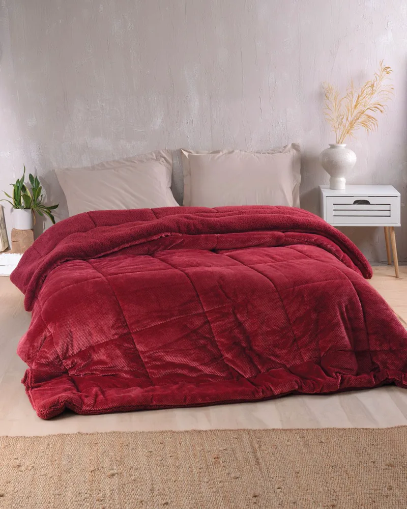 Κουβερτοπάπλωμα Υπέρδιπλο Rythmos Tilty Μπορντο Burgundy 220x240