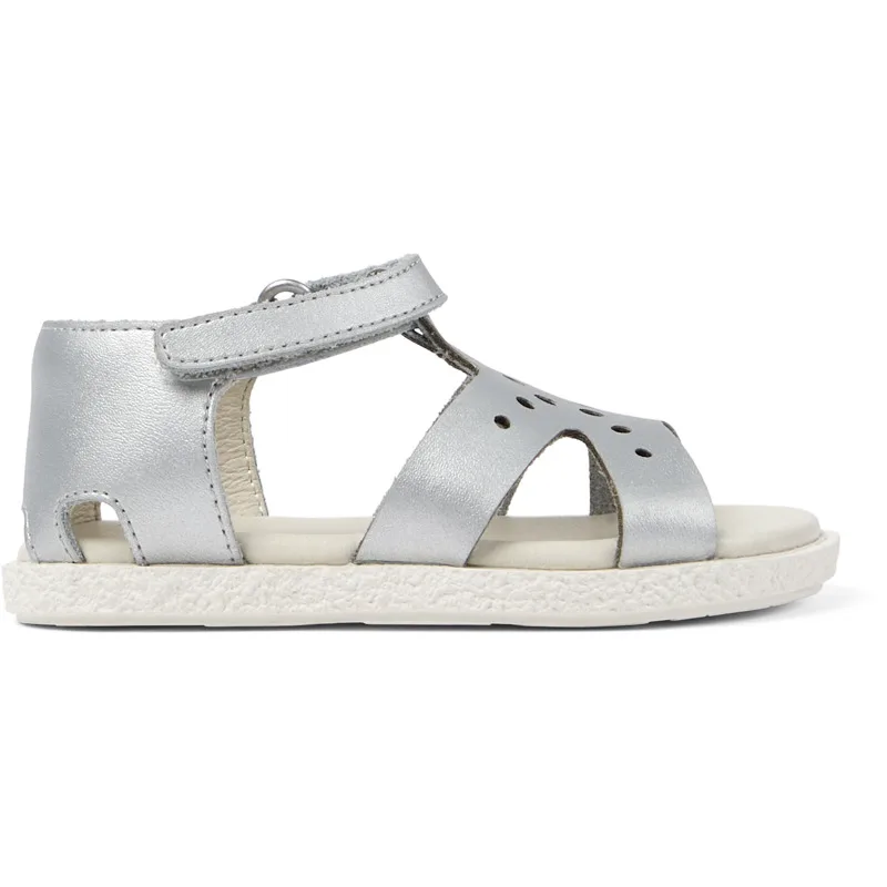 CAMPER Twins - Πέδιλα Για Firstwalkers - Γκρι, Μέγεθος 23, Smooth leather