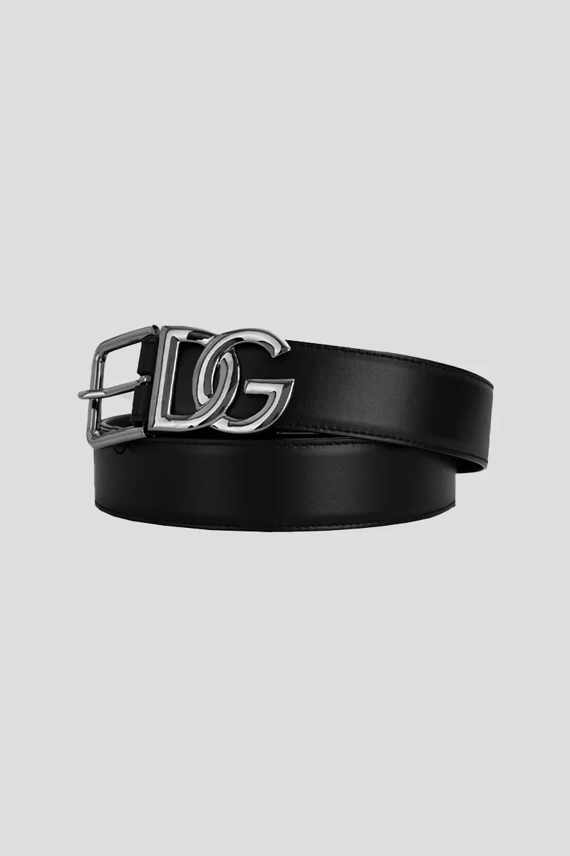 DOLCE&GABBANA Ανδρικό Μαύρο Dg Logo Belt