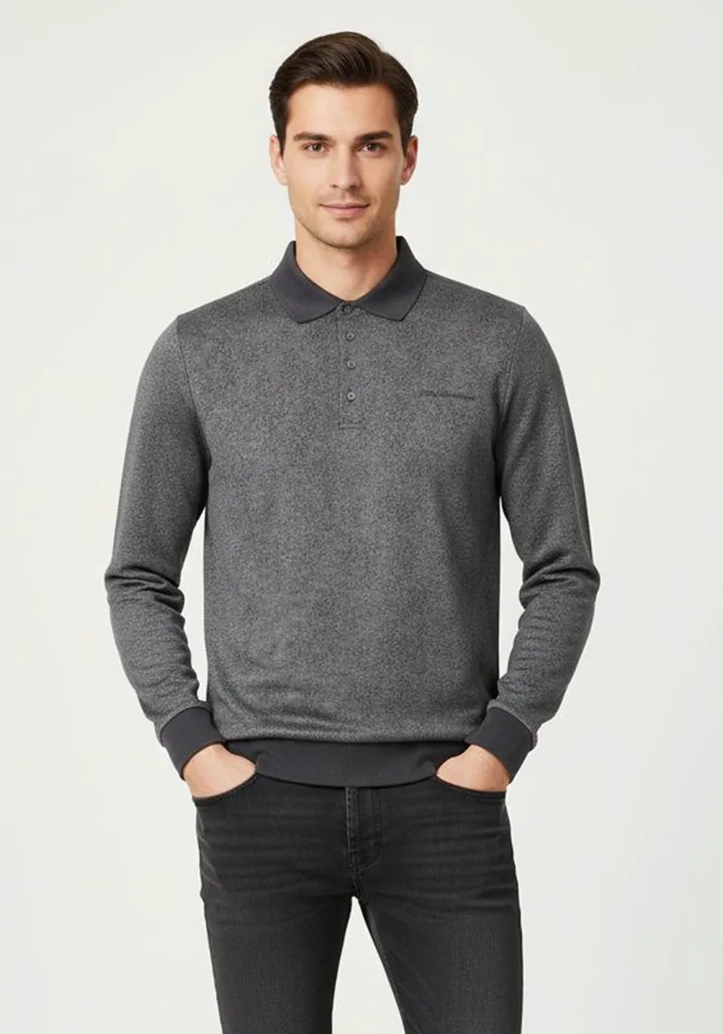 Karl Lagerfeld Polo Μπλούζα της σειράς Polo - 745012 544215 971 Anthracite Melange