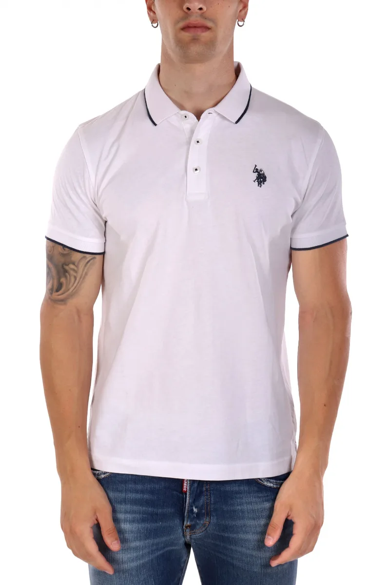 U.S. POLO ASSN. ΜΠΛΟΥΖΑ ΛΕΥΚΟ ΑΝΔΡΙΚΟ POLO