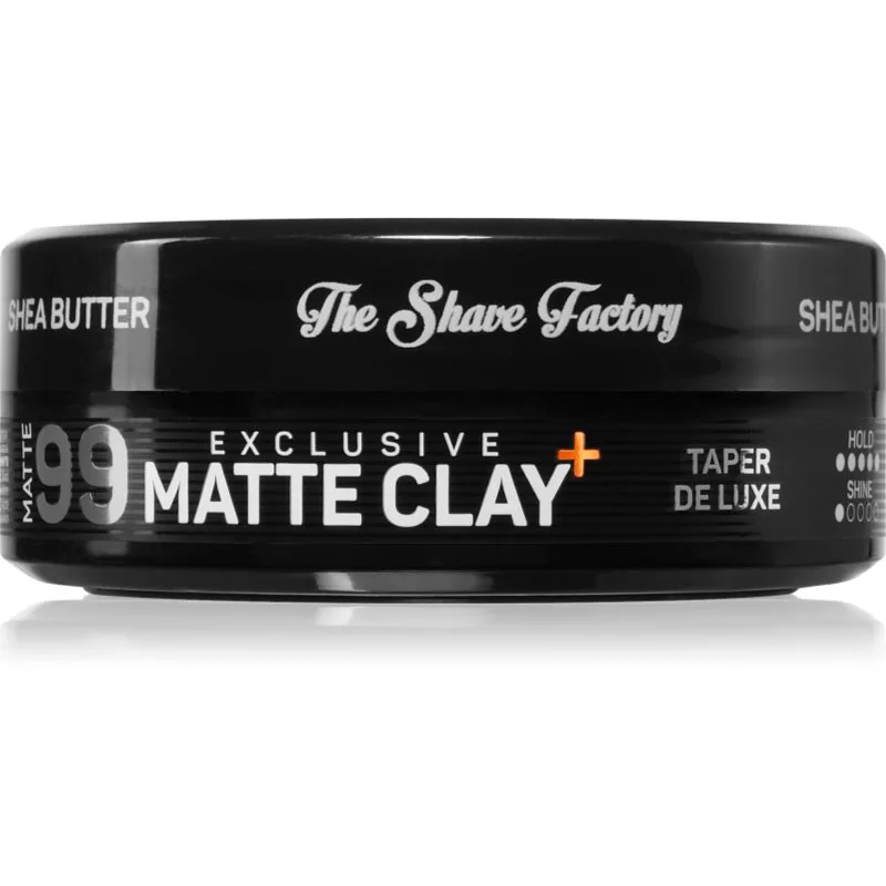 The Shave Factory Exclusive Matte Clay αναδιαμορφωτικός ματ πηλός για τα μαλλιά ύπερ-ισχυρό κράτημα 150 ml