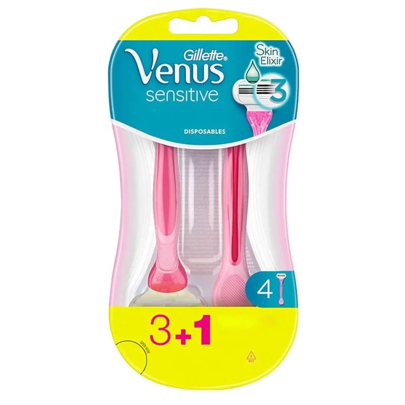 Gillette Venus Sensitive Γυναικεία Ξυραφάκια Μίας Χρήσης για Ευαίσθητες Επιδερμίδες 4 Τεμάχια