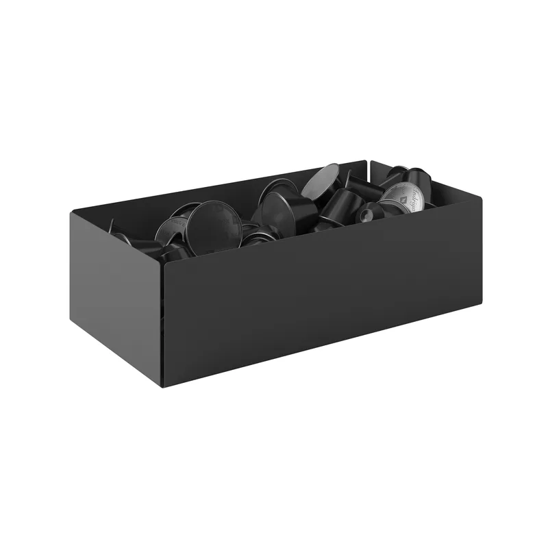 Θήκη Για Κάψουλες Του Καφέ Ανοξείδωτη Matt Anthracite 25x13x7,5εκ. Pam & Co 117-113 (Υλικό: Ανοξείδωτο, Χρώμα: Ανθρακί) - Pam & Co - 117-113