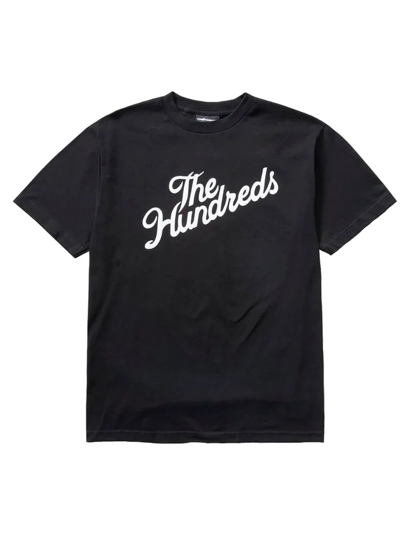 THE HUNDREDS T-Shirts Forever Slant Logo - BLACK-F19P101003-BLACK