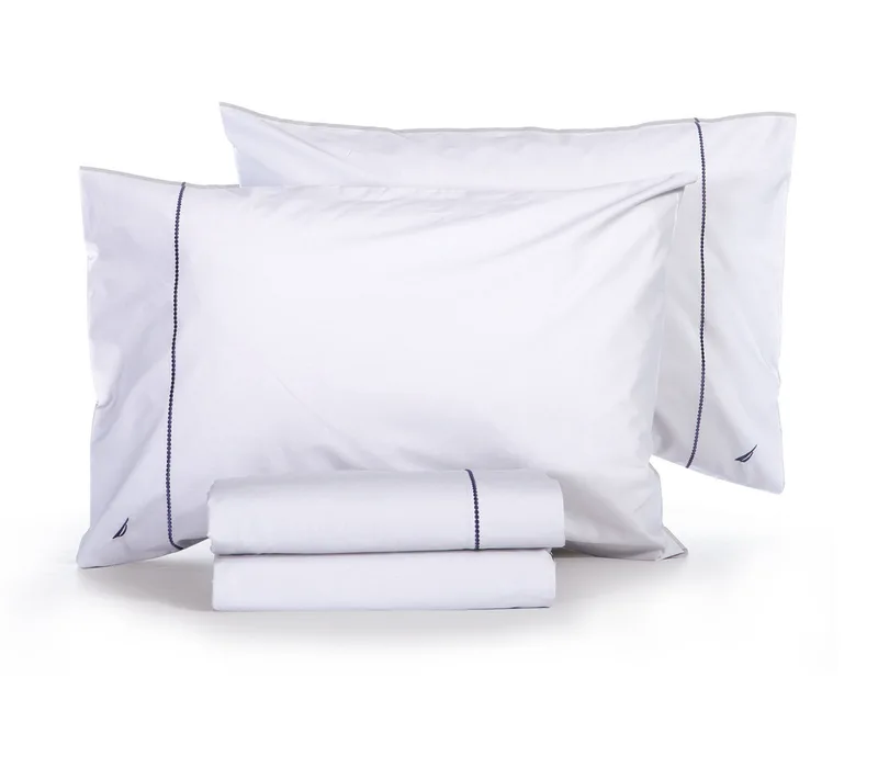 Σετ Σεντόνια King Size 4 Τεμαχίων Nef-Nef Nau Wave Solid White 280x270