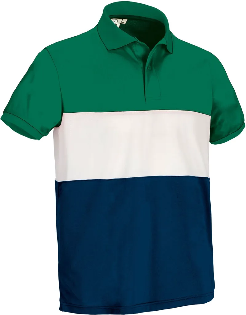 Κοντομάνικο Polo Shirt VARSITY Valento POVAVARVB Kelly Green-White-Orion Navy Blue