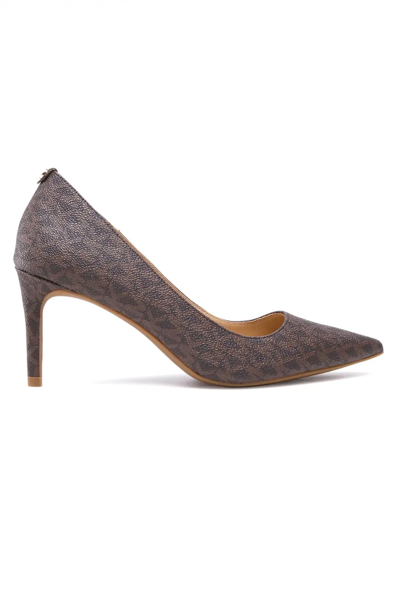 MICHAEL KORS ΠΑΠΟΥΤΣΙΑ ΓΟΒEΣ ΑLINA FLEX PUMP ALL OVER LOGO ΚΑΦΕ/ΤΑΜΠΑ