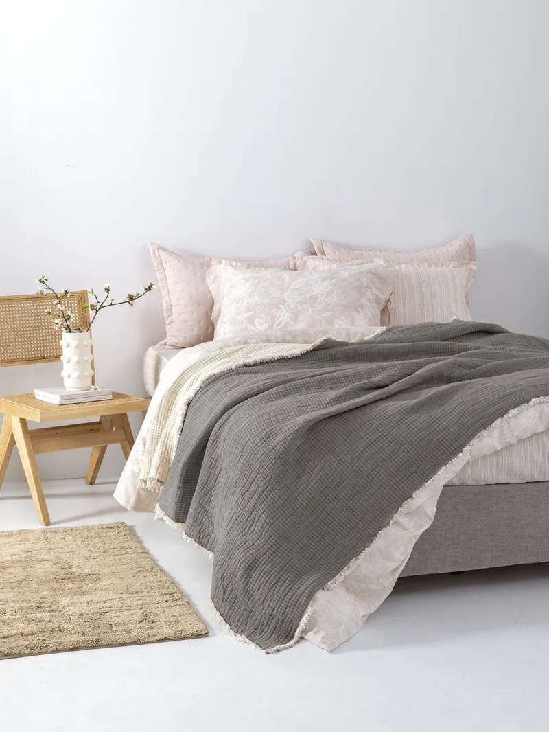 Κουβέρτα Μονή Palamaiki Mous Grey 170x240