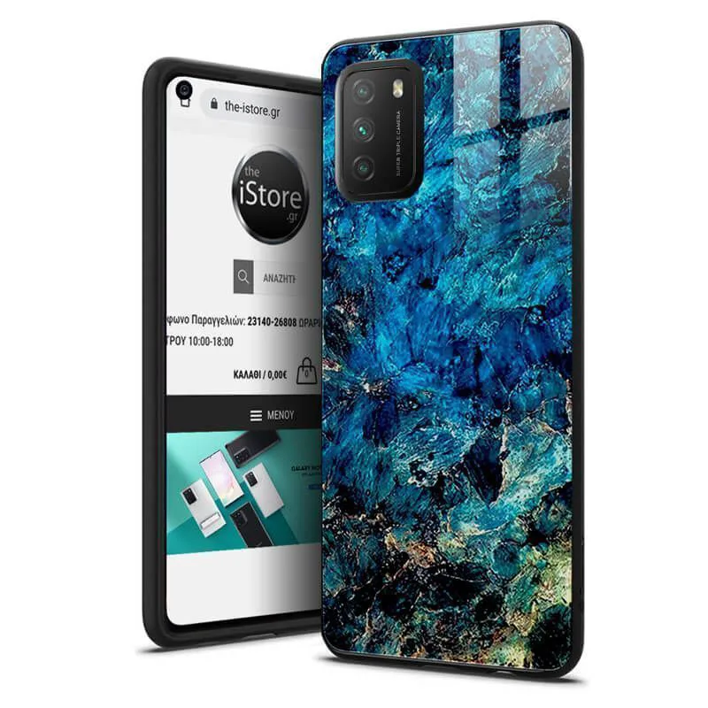 Glossy Marble Emerald Case Xiaomi Poco M3