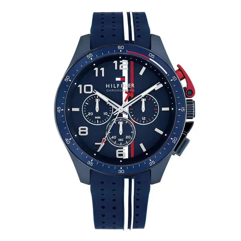 TOMMY HILFIGER Bank Blue Rubber Strap 1792169