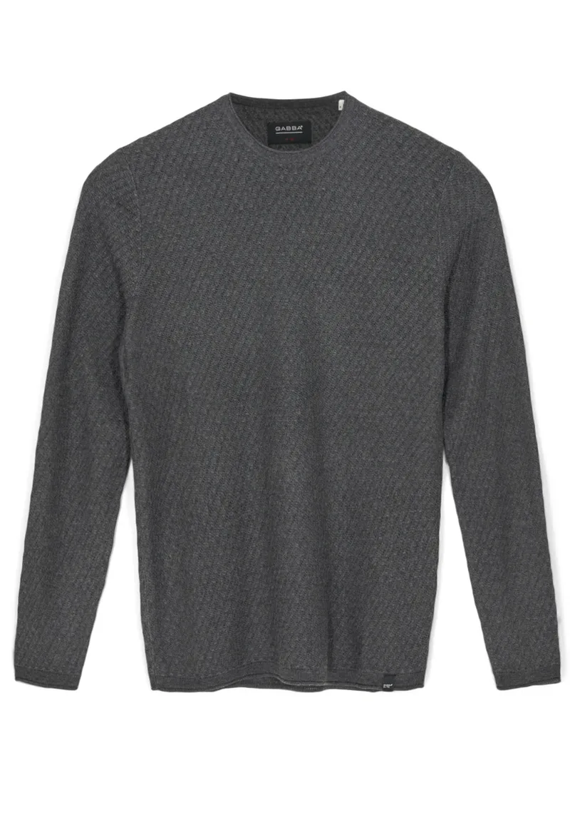 GABBA Πλεκτή μπλούζα της σειράς Pago Geo - 2210450010 890 Grey Mel.