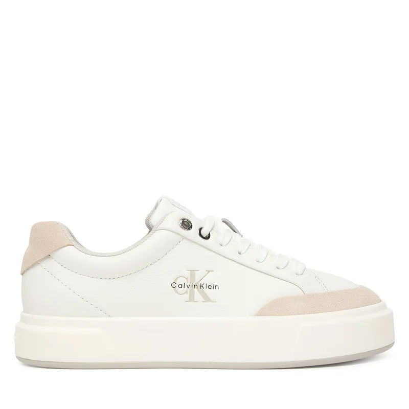 Αθλητικά Calvin Klein Basket Cupsole Laceup Lth Mix YW0YW02023 Λευκό