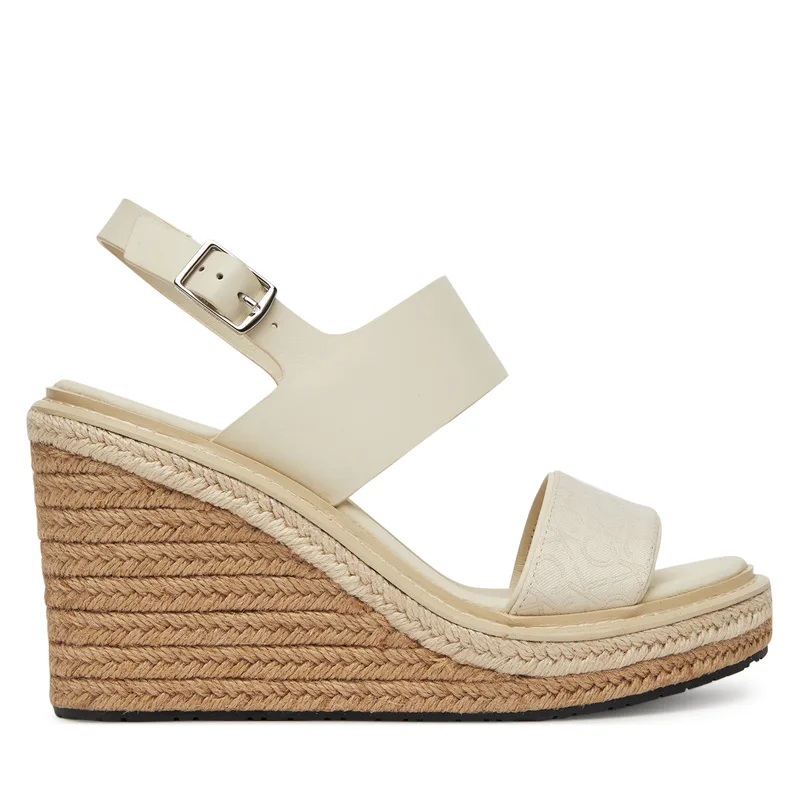 Εσπαντρίγιες Calvin Klein Wedge Sandal 70 - Jacq HW0HW02386 Λευκό