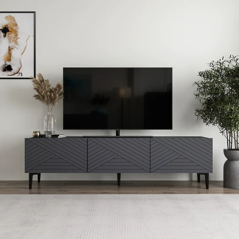 Έπιπλο Τηλεόρασης Felix - Anthracite 327Ods1261 (160x44,1x31,4 cm)