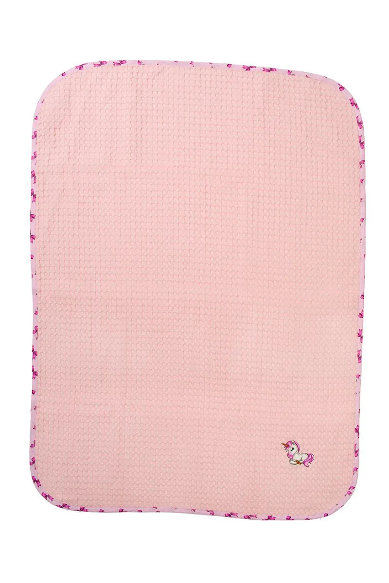 Κουβέρτα Πικέ Με Κέντημα bebe Unicorn 187 100X160 Ροζ 100% Cotton