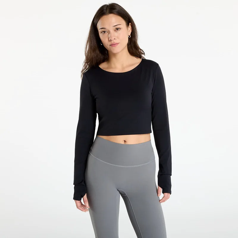 T-shirt Urban Classics Ladies Sports Longsleeve Black L