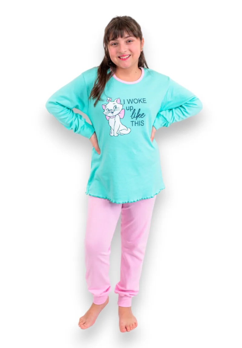 Πιτζάμα παιδική Nina Club Marie Cat Light Blue NC254-24-02-Γαλάζιο