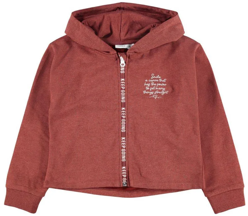 HOODIE ΜΕ ΦΕΡΜΟΥΑΡ NAME IT 13194081 NKFLATTI ΚΟΚΚΙΝΟ (122-128 CM)-(7-8 ΕΤΩΝ)