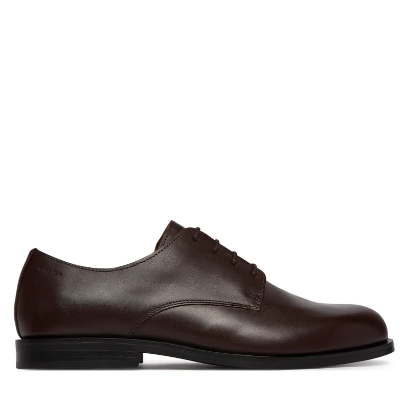 Κλειστά παπούτσια Calvin Klein Ess Rubber Derby Lth HM0HM02056 Καφέ