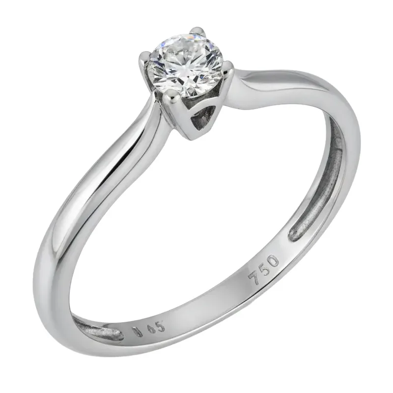 Μονόπετρο δαχτυλίδι με μπριγιάν 18K 015945 015945 Χρυσός 18 Καράτια