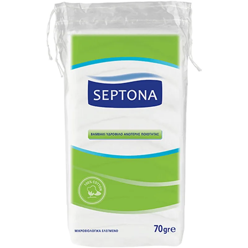 Septona Superior Quality Cotton Wool Pleat Υδρόφιλο Βαμβάκι Ανώτερης Ποιότητας 70gr