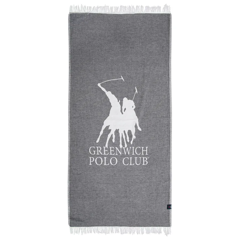 Πετσέτα Θαλάσσης Greenwich Polo Club 85x170 3903 Γκρι- Ιβουάρ