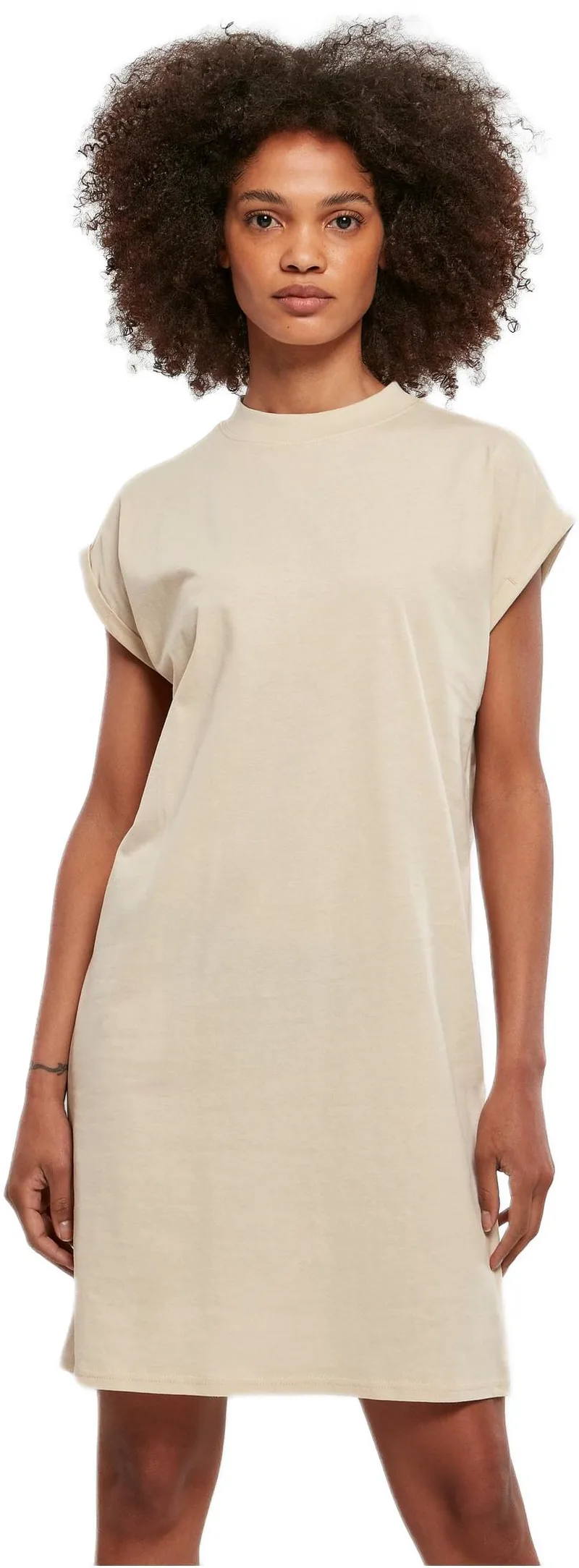 Ladies Turtle Extended Shoulder Dress Urban Classics TB1910-03680 softseagrass
