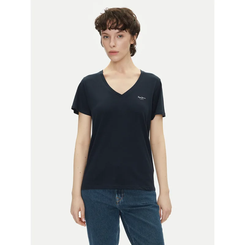 Pepe Jeans T-Shirt Macy PL506051 Σκούρο μπλε Regular Fit