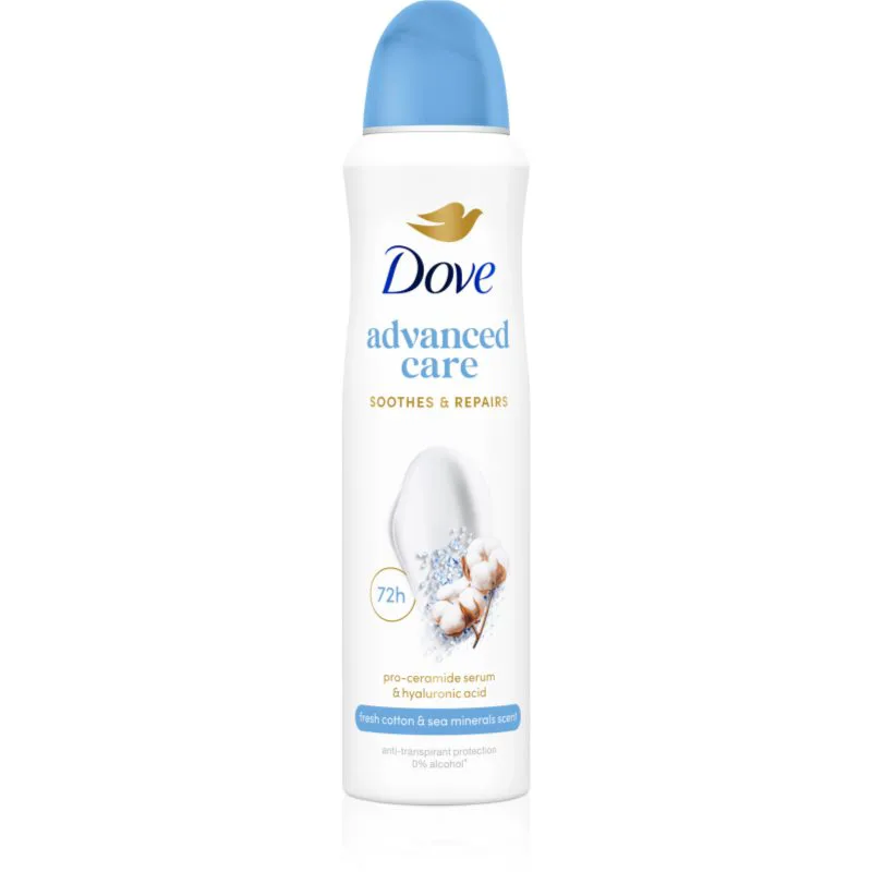 Dove Advanced Care Fresh Cotton and Sea Minerals αποσμητικό σπρέι 150 ml