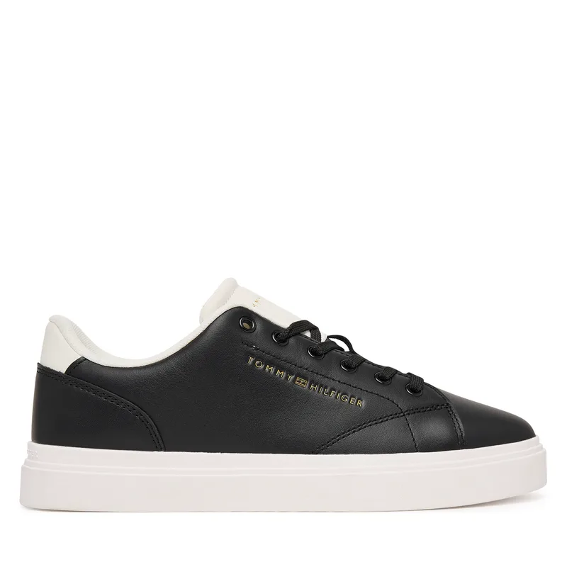 Αθλητικά Tommy Hilfiger Th Feminine Cupsole Leather FW0FW09105 Μαύρο