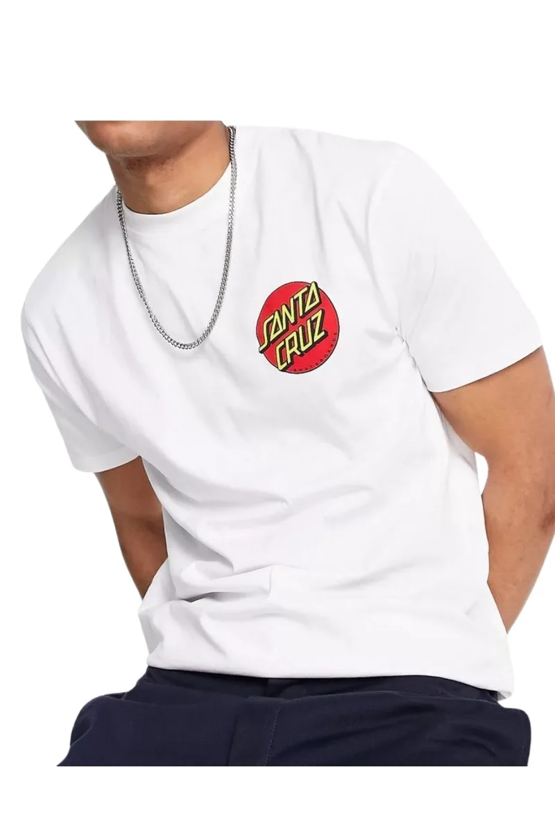 Santa Cruz Ανδρικό T-Shirt Classic Dot - Λευκό-SCA-TEE-11049-WHITE