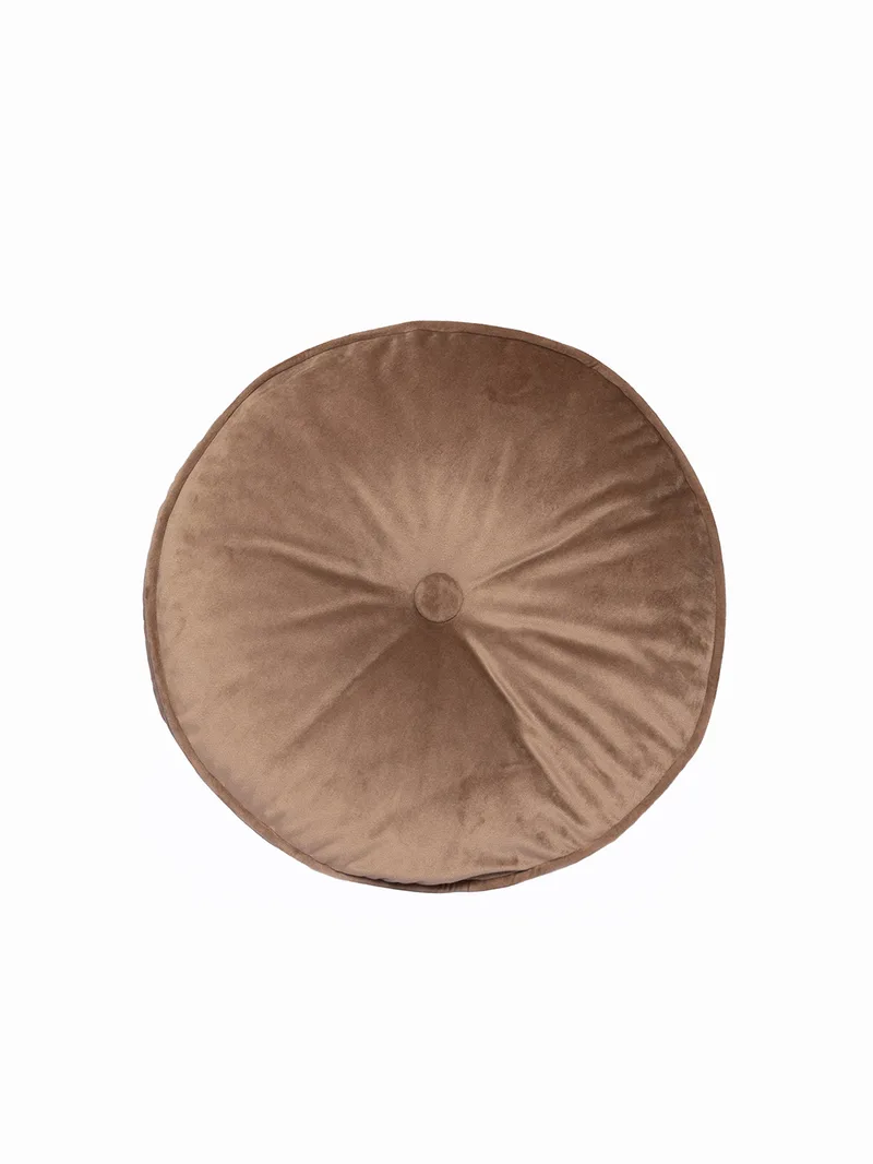 Διακοσμητικο Μαξιλαρι Velvet Feel Ø40cm VF803 BEIGE - Palamaiki