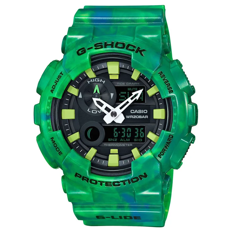 CASIO G-SHOCK Green Rubber Strap GAX-100MB-3AER