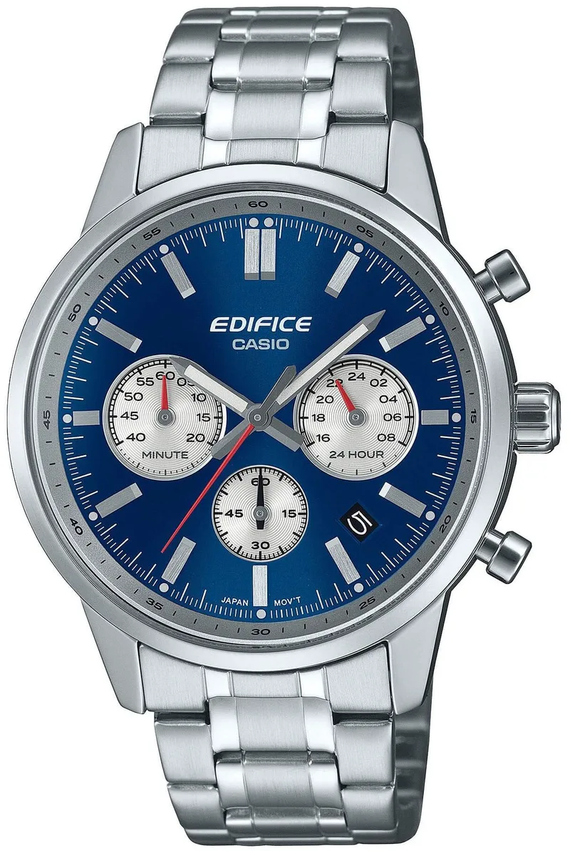 CASIO Edifice Chronograph - EFR-575D-2AEF, Silver case with Stainless Steel Bracelet