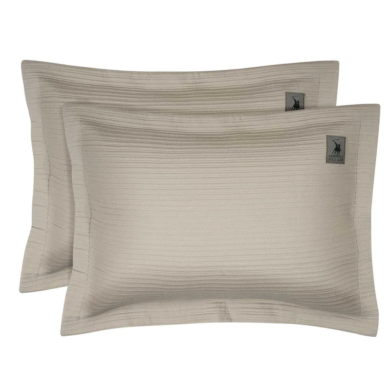 Ζεύγος Μαξιλαροθήκες Oxford Microfiber 50x70+7εκ. Essential 4455 Taupe Greenwich Polo Club (Ύφασμα: Microfiber, Χρώμα: Taupe) - Greenwich Polo Club - 233507004455