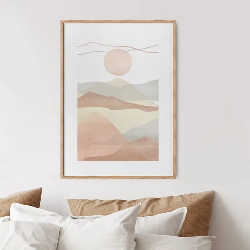 Πόστερ WATERCOLOR MINIMAL LANDSCAPE