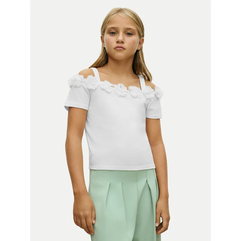 Mayoral Μπλουζάκι 6003 Εκρού Regular Fit