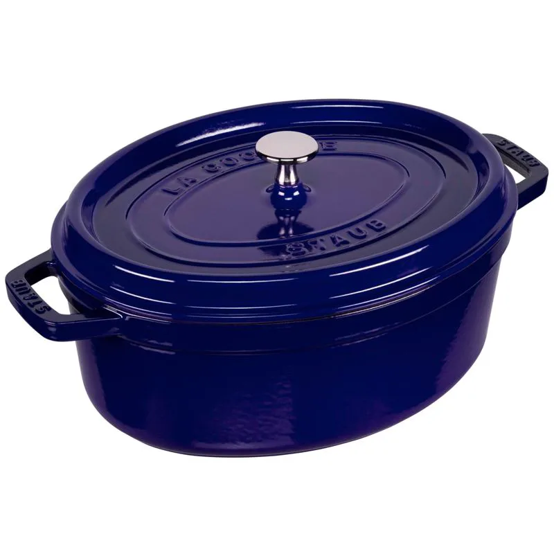 Staub Oval Cocotte, 29cm Dark Blue, Cast Iron
