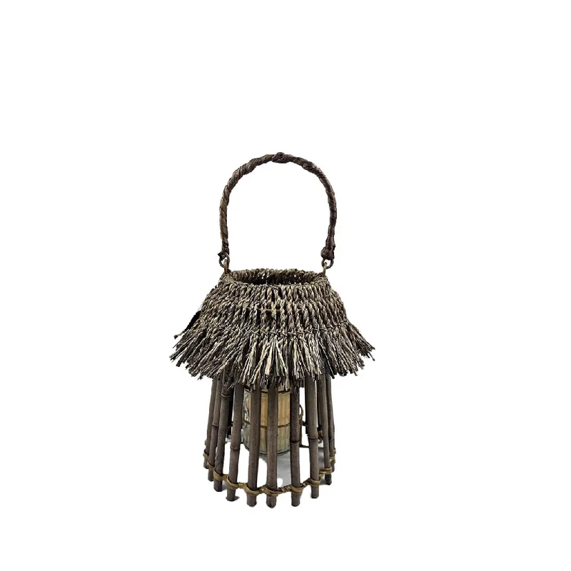 Φανάρι Bamboo Με Δοχείο Για Ρεσώ ESPIEL 10x16x24εκ. NAF106 (Υλικό: Bamboo) - ESPIEL - NAF106